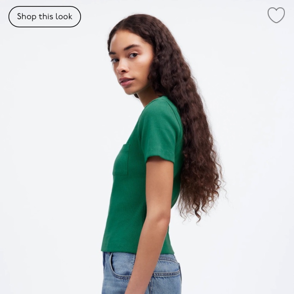 Madewell Ribbed Crewneck Pocket Tee - Picture 3 of 8